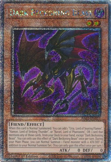 Dark Beckoning Beast Quarter Century Secret Rare #RA03-EN027