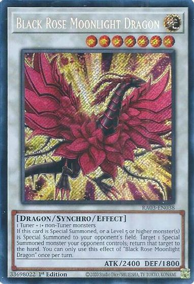 Black Rose Moonlight Dragon Secret Rare #RA03-EN038
