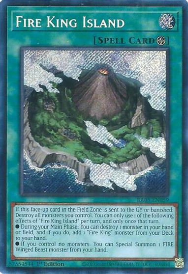 Fire King Island Secret Rare #RA03-EN059