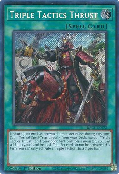 Triple Tactics Thrust Secret Rare #RA03-EN072