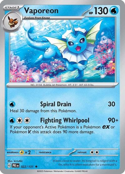 Vaporeon [Reverse] #22