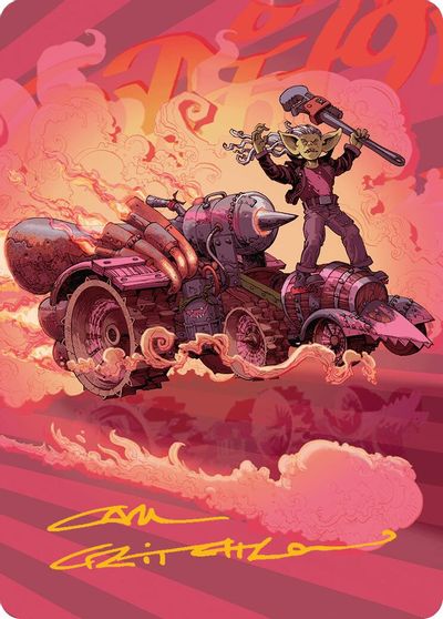 Burner Rocket Art Card Gold Stamped Signature #41