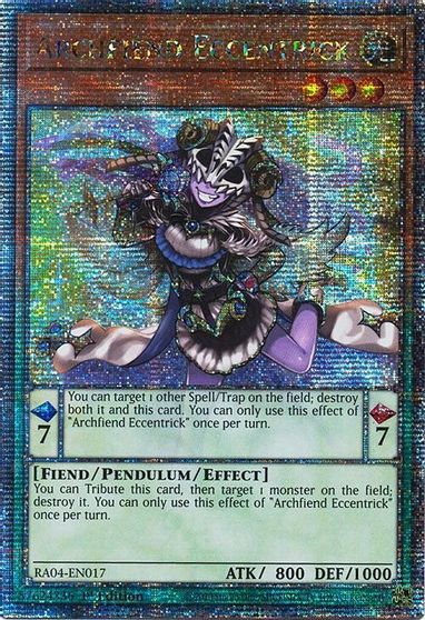Archfiend Eccentrick Quarter Century Secret Rare #RA04-EN017