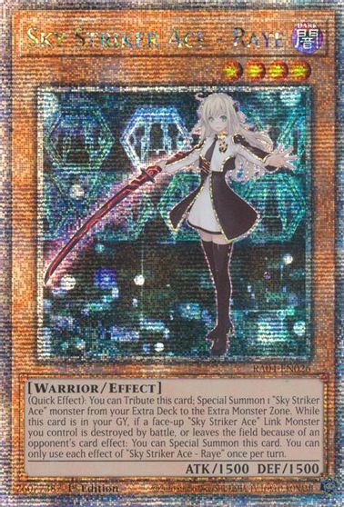 Sky Striker Ace Raye Quarter Century Secret Rare #RA04-EN026