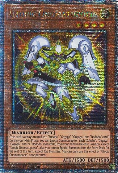 Utopic Onomatopoeia Quarter Century Secret Rare #RA04-EN028