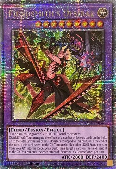 Fiendsmiths Desirae Quarter Century Secret Rare #RA04-EN056