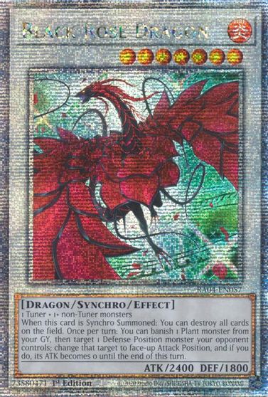 Black Rose Dragon Alternate Art Quarter Century Secret Rare #RA04-EN057
