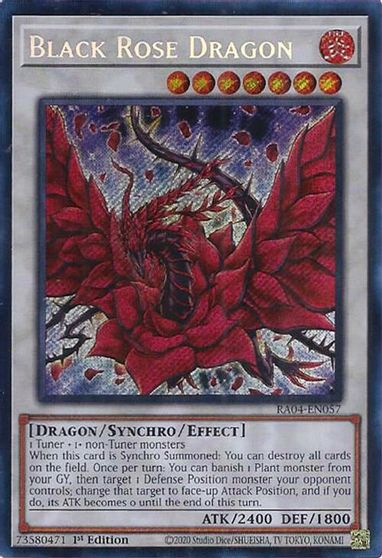 Black Rose Dragon Secret Rare #RA04-EN057