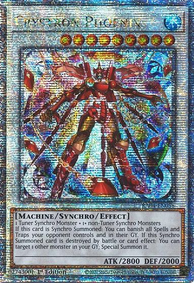 Crystron Phoenix Quarter Century Secret Rare #RA04-EN058