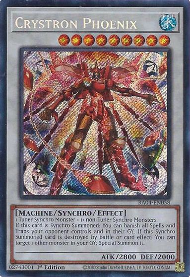 Crystron Phoenix Secret Rare #RA04-EN058