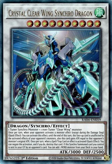 Crystal Clear Wing Synchro Dragon PUR #RA04-EN059