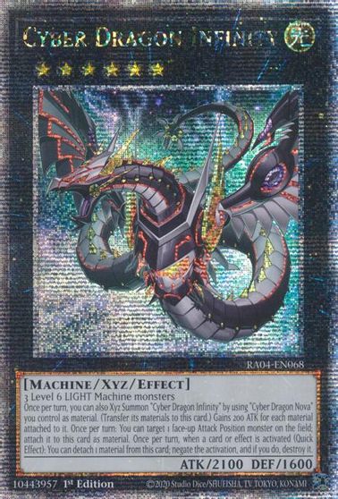 Cyber Dragon Infinity Alternate Art Quarter Century Secret Rare #RA04-EN068