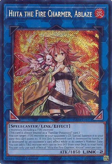 Hiita the Fire Charmer Ablaze Secret Rare #RA04-EN074