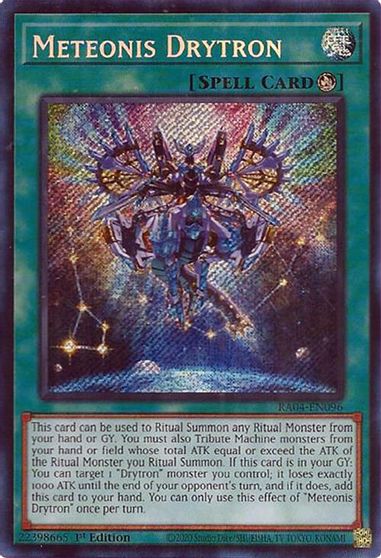 Meteonis Drytron Secret Rare #RA04-EN096
