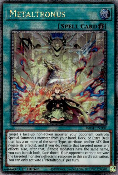 Metaltronus Quarter Century Secret Rare #RA04-EN100