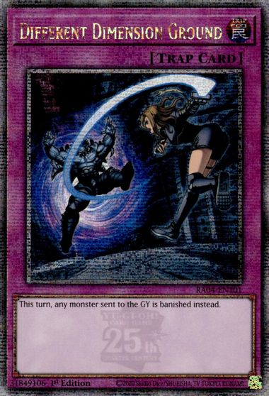 Different Dimension Ground Quarter Century Secret Rare #RA04-EN101