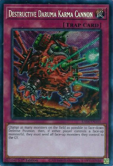 Destructive Daruma Karma Cannon Secret Rare #RA04-EN103