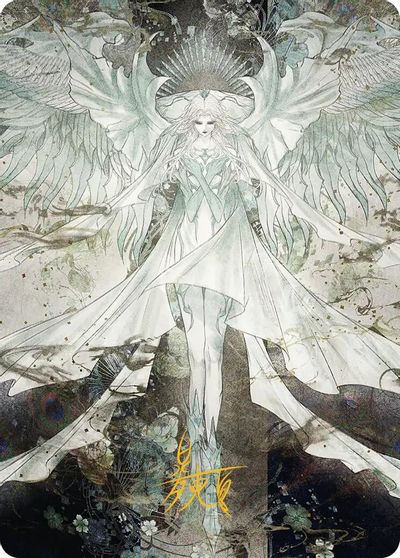 Hydaelyn the Mothercrystal Art Card Gold Stamped Signature #34