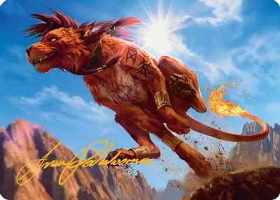 Red XIII Proud Warrior Art Card Gold Stamped Signature #30