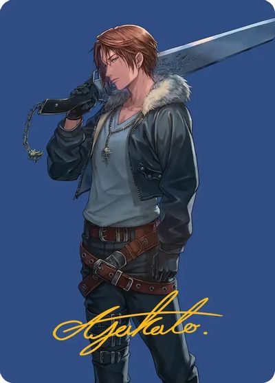 Squall SeeD Mercenary Art Card Gold Stamped Signature #47