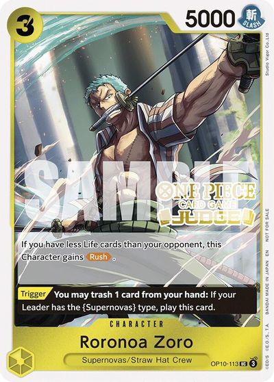 Roronoa Zoro Judge Pack Vol 6 #OP10-113