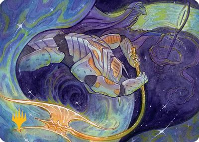 Seam Rip Art Card Gold Stamped Planeswalker Symbol #6