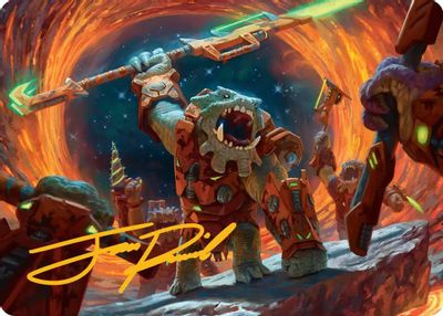 Frontline War Rager Art Card Gold Stamped Signature #16