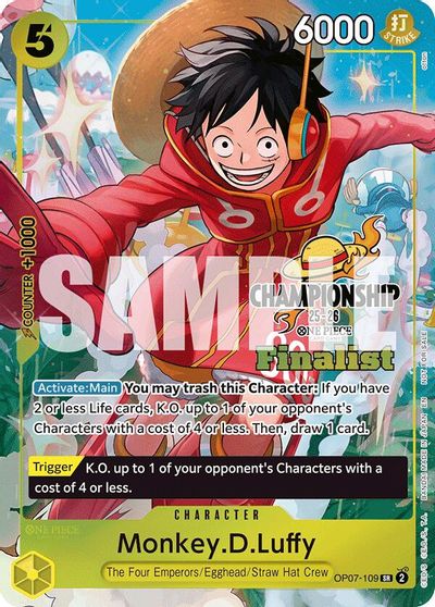 MonkeyDLuffy CS 25 26 Finalist Card Set 1 #OP07-109