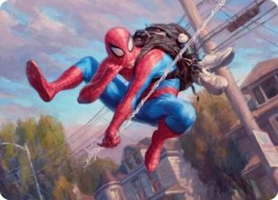 Spider Man Web Slinger Art Card Gold Stamped Signature