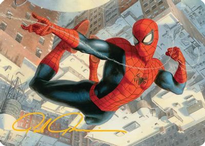 Spider Man Peter Parker Art Card Gold Stamped Signature #53