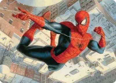 Spider Man Peter Parker Art Card Gold Stamped Signature