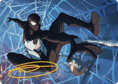 Symbiote Spider Man Art Card Gold Stamped Signature #40