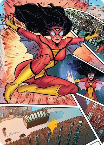 Spider Woman Stunning Savior Art Card Gold Stamped Planeswalker Symbol #51