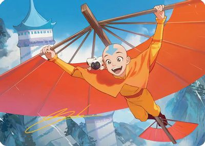 Aang the Last Airbender Art Card Gold Stamped Signature #1
