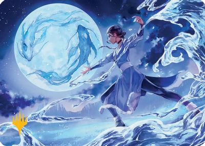 Waterbender Ascension Art Card Gold Stamped Planeswalker Symbol #6