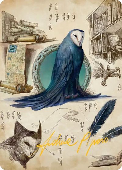 Wan Shi Tong Librarian Art Card Gold Stamped Signature #33
