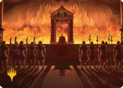 Fire Lord Ozai Art Card Gold Stamped Planeswalker Symbol #27