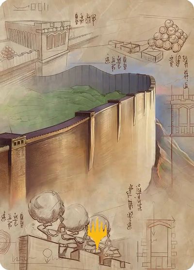 The Walls of Ba Sing Se Art Card Gold Stamped Planeswalker Symbol #38