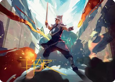 Sokka Tenacious Tactician Art Card Gold Stamped Signature #23