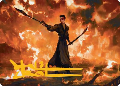 Zuko Conflicted Art Card Gold Stamped Signature #24