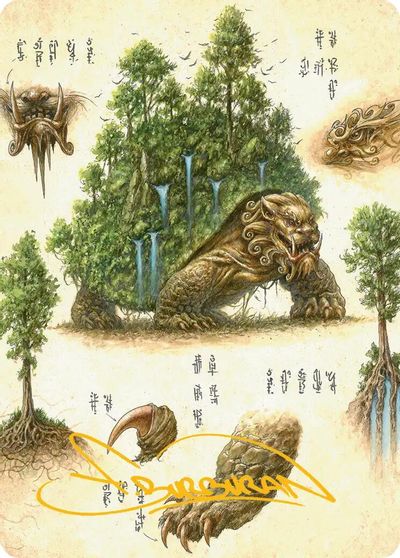 The Lion Turtle Art Card Gold Stamped Signature #37