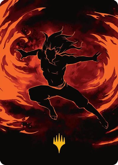 Ozai the Phoenix King Art Card Gold Stamped Planeswalker Symbol #39