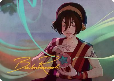 Toph the First Metalbender Art Card Gold Stamped Signature #49