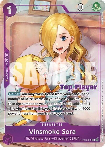 Vinsmoke Sora CS 25 26 Top Player Pack Vol 2 #OP06-063