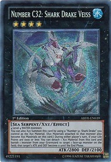 Number C32: Shark Drake Veiss Japanese ABYR-JP039 Near 5ZK Ghost Rare