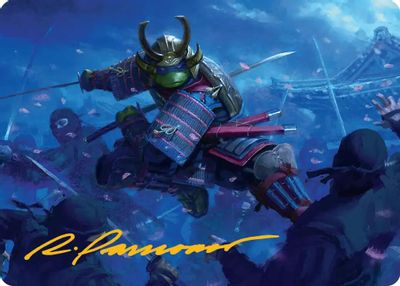 Leonardo Sewer Samurai Art Card 1 54 Gold Stamped Signature #1