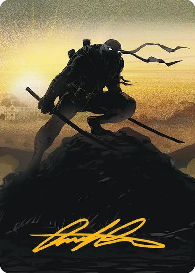 Leonardo Sewer Samurai Art Card 20 54 Gold Stamped Signature