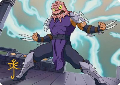 Krang and Shredder Art Card Gold Stamped Signature #31