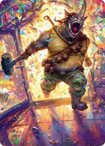 Rocksteady Rowdy Rhino Art Card #54