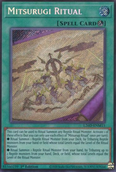 Mitsurugi Ritual Secret Rare #L26D-ENM15